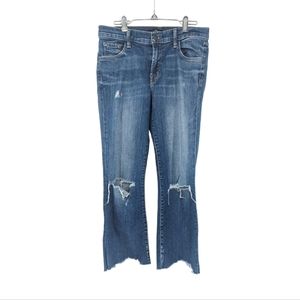 J Brand Selena Mid Rise Crop Revoke Destruct Size 28